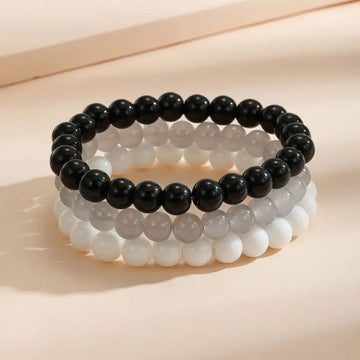 Casual Style Beaded Bracelets (Pair of 3)