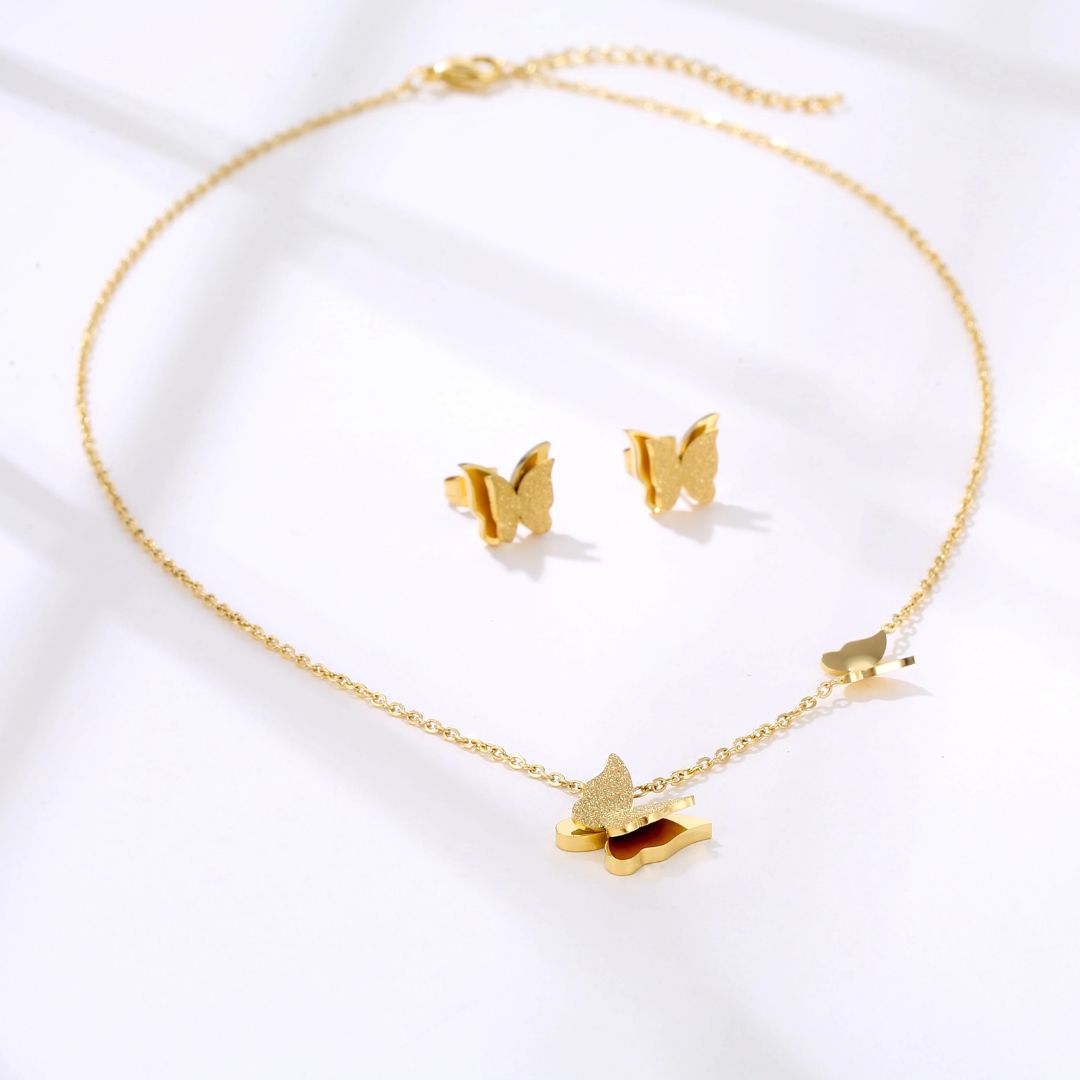 Elegant Butterfly Jewelry Set