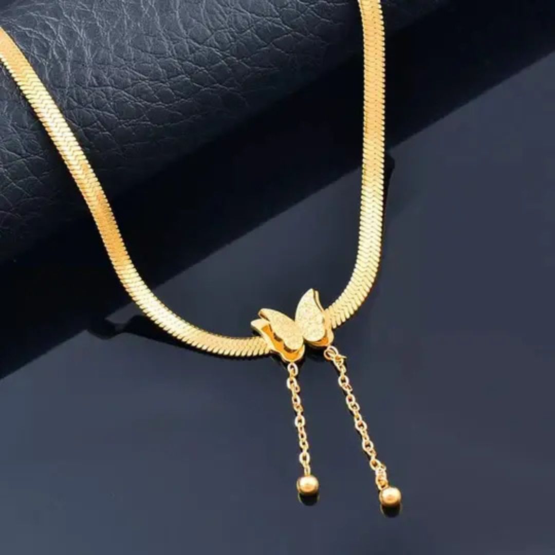 Golden Butterfly Grace Necklace