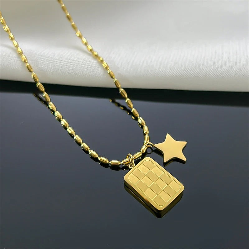 Star Pendant Stainless Steel Necklace