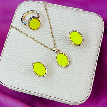 Yellow Gemstone Jewelry Set